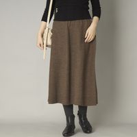 SAIFUKU/のびるニットロングスカート　あったかウール